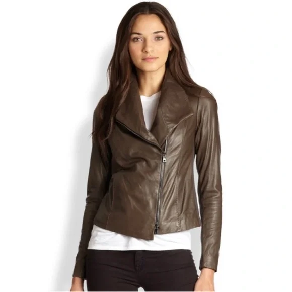 Vince size small Scuba leather jacket. Mint condition - Picture 1 of 7